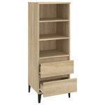 vidaXL Buffet haut Chêne sonoma 40x36x110 cm Bois d'ingénierie