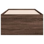vidaXL Lit de jour et tiroirs chêne marron 90x200cm bois d'ingénierie