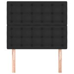 vidaXL Tête de lit Noir 80x5x118/128 cm Similicuir