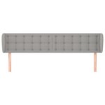 vidaXL Tête de lit avec oreilles Gris clair 163x23x78/88 cm Tissu