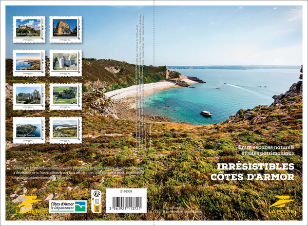 Collector 8 timbres - Irrésistibles Côtes d'Armor - Lettre Verte