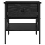 vidaXL Table de chevet Chêne noir 40x42x45 cm Bois d'ingénierie