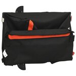 vidaXL Remorque de vélo noir et orange 45 kg fer