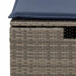 vidaXL Salon de jardin 6 Pièces avec coussins gris résine tressée