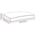 vidaXL Coussin pour assise de palette Noir 120 x 80 x 12 cm