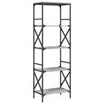vidaXL Bibliothèque à 5 niveaux sonoma gris 59x35x171 cm