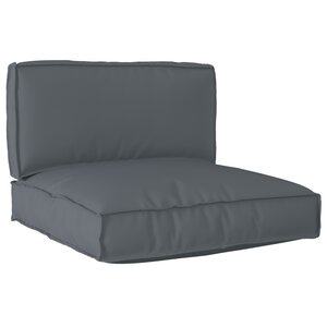 vidaXL Set de coussins de palette 2 pièces Anthracite en tissu Oxford