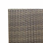 vidaXL Chaises de Jardin 4 Pièces Gris  Marron