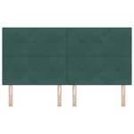 vidaXL Tête de lit avec des lumières à LED Réglable Vert 90 cm Velours