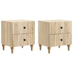 vidaXL Cabinet de chevet 2 Pièces Chêne Sonoma 43 x 34 5 x 48 cm