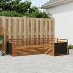 vidaXL Ensemble de canapés d'extérieur 4 Pièces Naturel