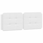 vidaXL Coussin de tête de lit blanc 140 cm similicuir