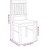 vidaXL Chaises à manger 2 Pièces blanc bois massif caoutchouc