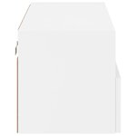 vidaXL Meuble TV mural blanc 80x30x30 cm bois d'ingénierie