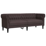 vidaXL Ensemble de canapés 2 Pièces marron foncé tissu