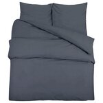 vidaXL Ensemble de housse de couette Anthracite 200x200 cm Coton