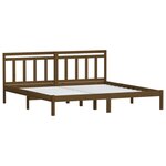 vidaXL Cadre de lit sans matelas marron miel bois massif 200x200 cm