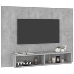 vidaXL Meuble TV mural Gris béton 120x23 5x90 cm Bois d’ingénierie