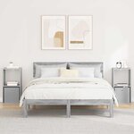 vidaXL Table de chevet 2 Pièces Gris Sonoma 35 x 32 x 68 5 cm