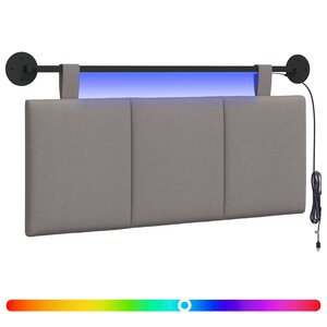 vidaXL Tête de lit suspendue Taupe Velours