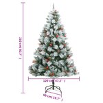 vidaXL Sapin de Noël artificiel avec pommes de pin et baies 210 cm
