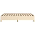 vidaXL Cadre de lit crème 120x190 cm tissu
