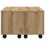 vidaXL Table basse chêne artisanal 60x60x38 cm bois d'ingénierie