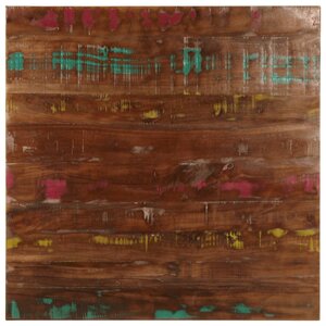 vidaXL Dessus de table 80x80x2 5 cm carré bois massif de récupération