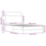 vidaXL Cadre de lit sans matelas 90x200cm chêne sonoma bois ingénierie