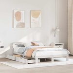 vidaXL Cadre de lit sans matelas blanc 150x200 cm bois de pin massif