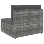 vidaXL Salon de jardin 9 Pièces Résine tressée Gris