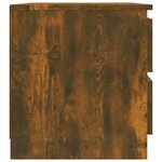 vidaXL Tables de chevet 2Pièces Chêne fumé 50x39x43 5cm Bois d'ingénierie
