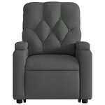 vidaXL Fauteuil inclinable électrique gris foncé tissu