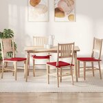 vidaXL Coussins de siège 4 Pièces Rouge 40 x 40 x 3 cm tissu