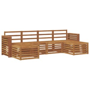 vidaXL Ensemble de canapés d'extérieur 6 pc Naturel