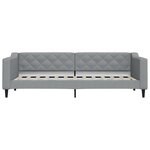 vidaXL Lit de jour avec lit gigogne gris clair 80x200 cm tissu