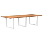 VidaXL Table à manger et bord vivant 280x120x74cm bois massif de chêne