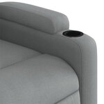 vidaXL Fauteuil de massage inclinable électrique gris clair tissu