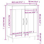 vidaXL Buffet chêne sonoma 69 5x34x90 cm bois d'ingénierie