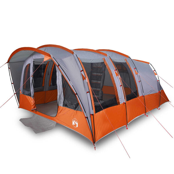 vidaXL Tente familiale tunnel 8 personnes gris imperméable