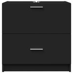 vidaXL Armoire d'évier noir 59x37x59 cm bois d'ingénierie