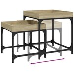 vidaXL Tables d'appoint 2 Pièces Chêne sonoma Bois d'ingénierie