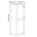 vidaXL Garde-robe Corona 55x52x170 cm bois de pin massif