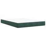 vidaXL Sommier à lattes de lit et matelas Vert foncé 140x190cm Velours