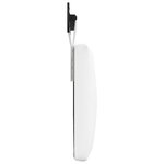 vidaXL Tête de lit suspendue Blanc Tissu