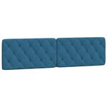 vidaXL Cadre de lit avec lumières LED bleu 200x200 cm velours