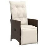 vidaXL Ensemble de salle à manger pour jardin 5 Pièces Marron Poly rotin