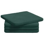 vidaXL Coussins de siège 4 Pièces Vert foncé 40 x 40 x 3 cm Velours
