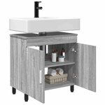 vidaXL Unité de vanité de salle de bain Sonoma gris 60 x 35 x 60 cm