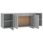vidaXL Meuble TV Sonoma gris 130x35x50 cm Aggloméré